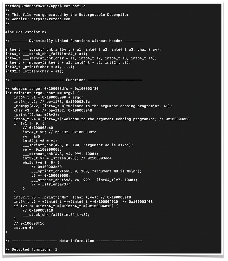 Binary Analysis With RetDec and SYNOPSYS Code-DX